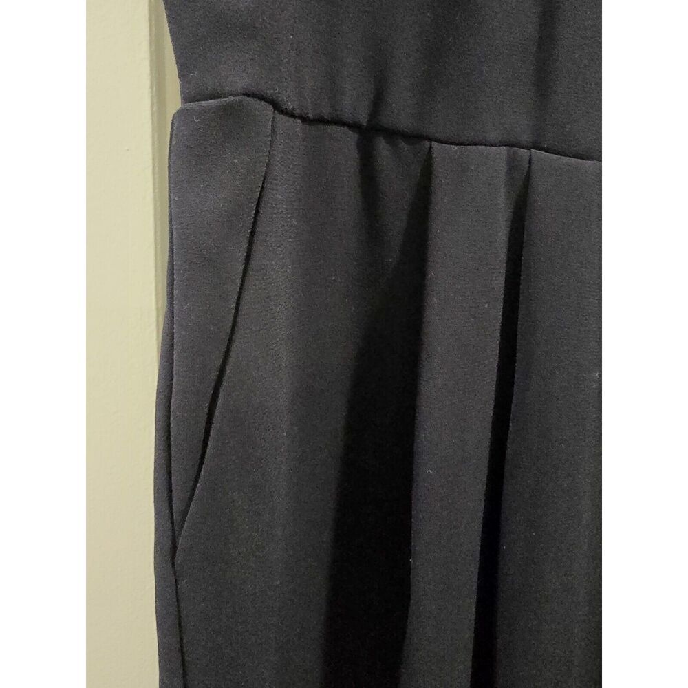 Madewell Tuxedo Jumpsuit Ankle‎ Pants Women's 14 Black Blue Pockets EUC - Picture 5 of 14